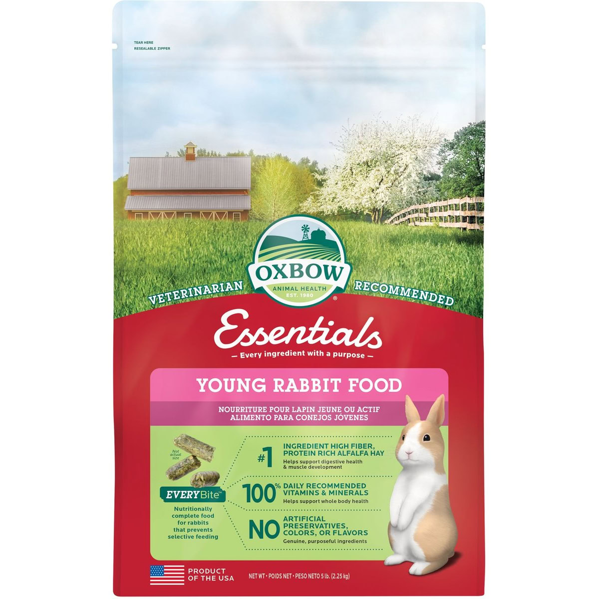Oxbow Essentials Bunny Basics Young Rabbit Food