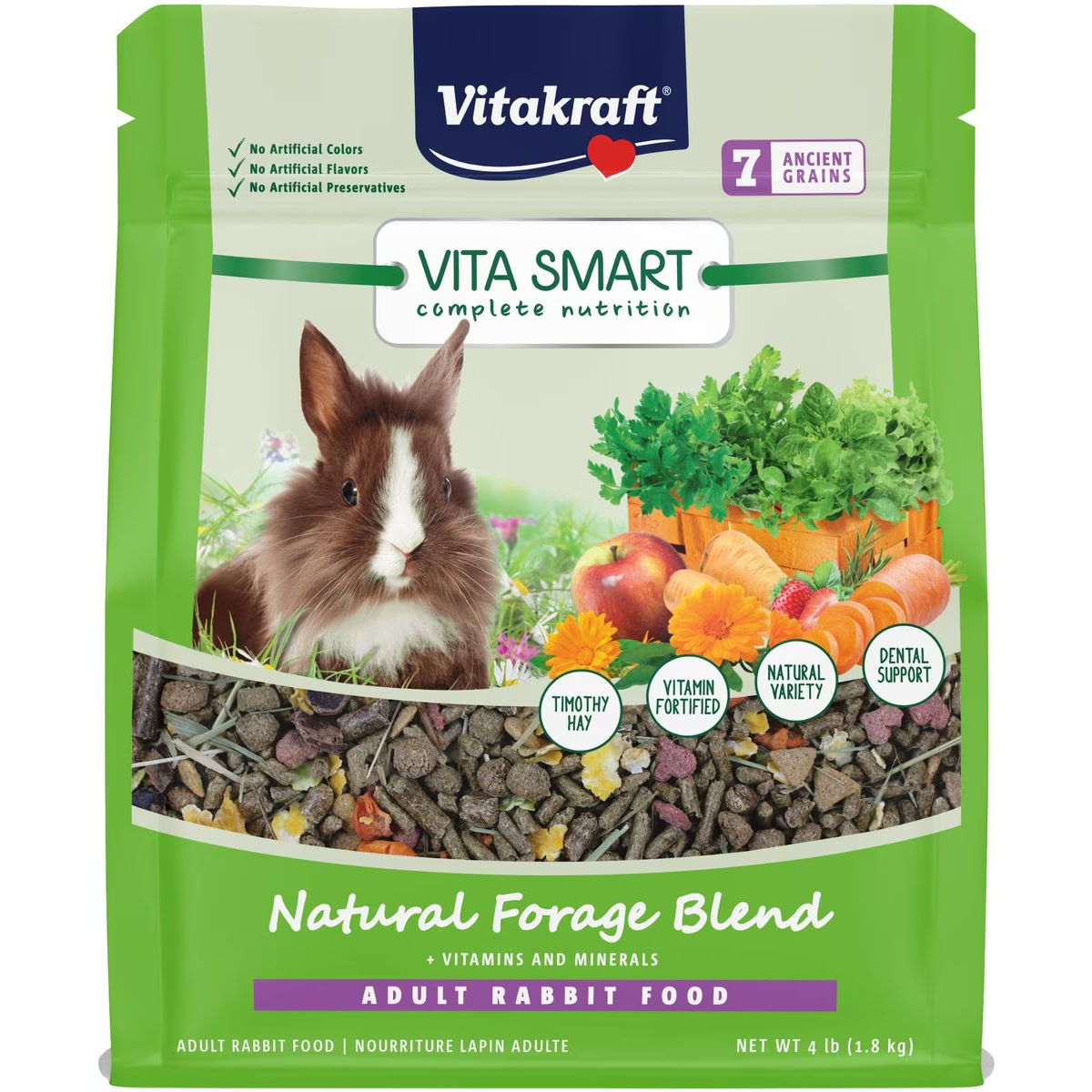 Vitakraft VitaSmart Complete Nutrition Natural Foraging Blend Rabbit Food