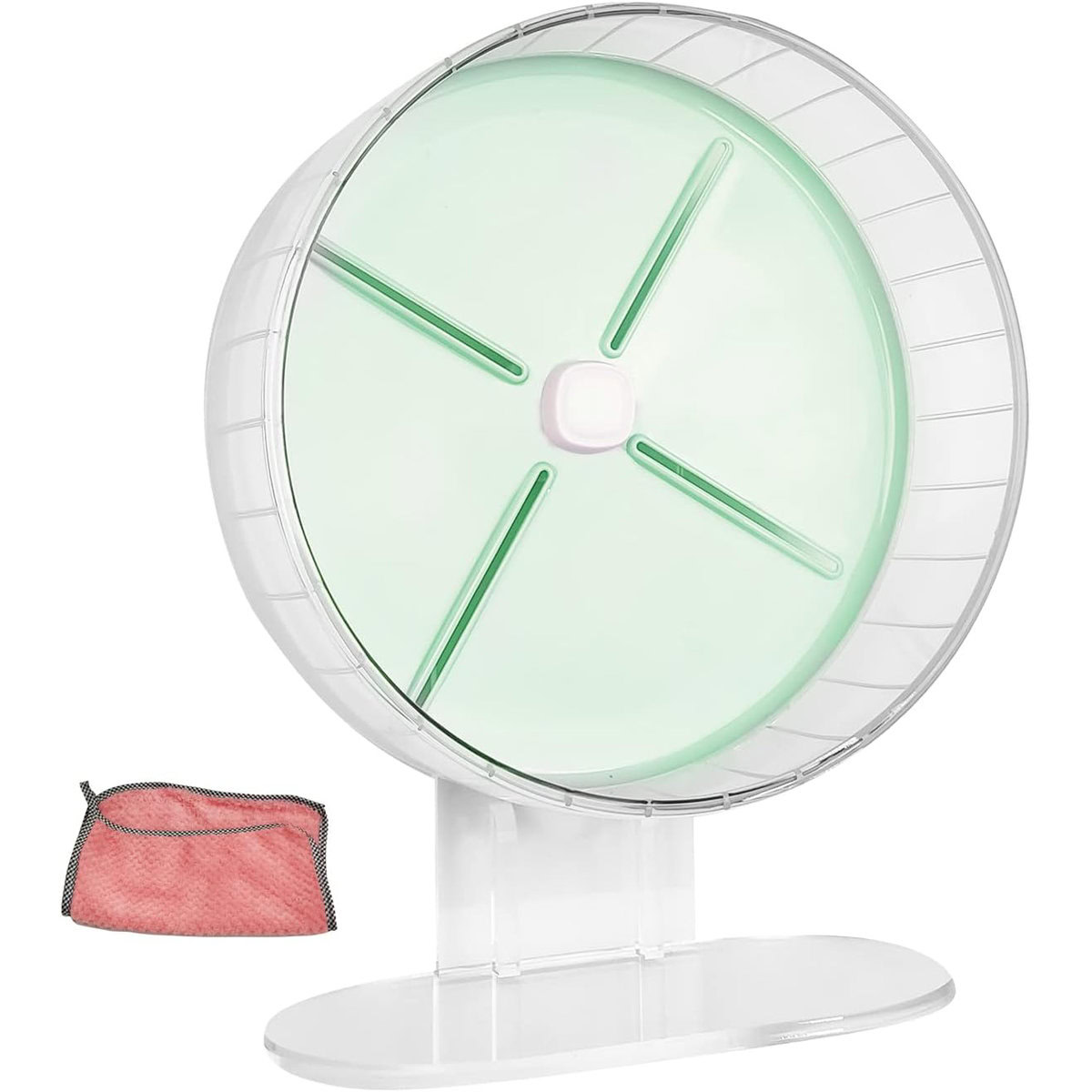 Hamster Wheel Silent Hamster Exercise Wheel with Adjustable Stand and Towel 