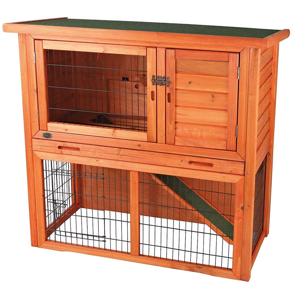 TRIXIE Natura Rabbit Hutch with Sloped Roof