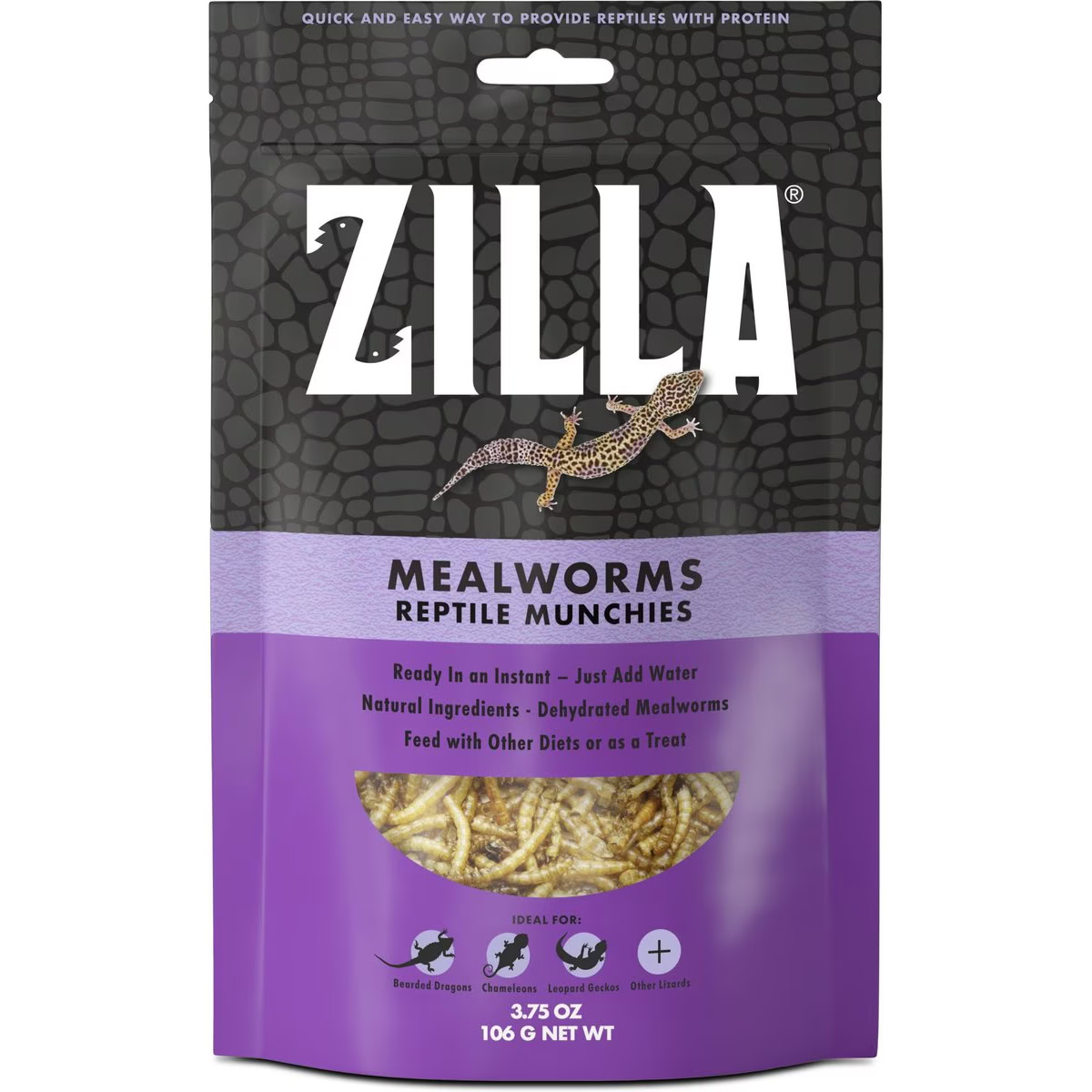 Zilla Reptile Munchies Mealworms Lizard Food