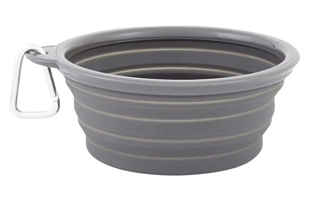 Prima Pets Collapsible Silicone Travel Dog & Cat Bowl with Carabiner