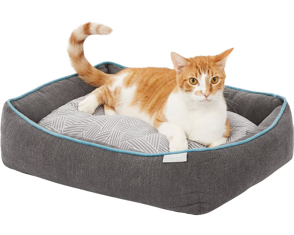 Frisco Sherpa Orthopedic Bolster Cat & Dog Bed