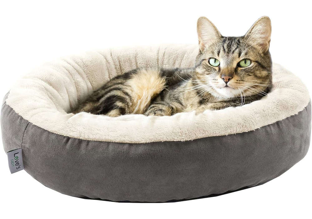 Love's cabin Round Donut Cat and Dog Cushion Bed