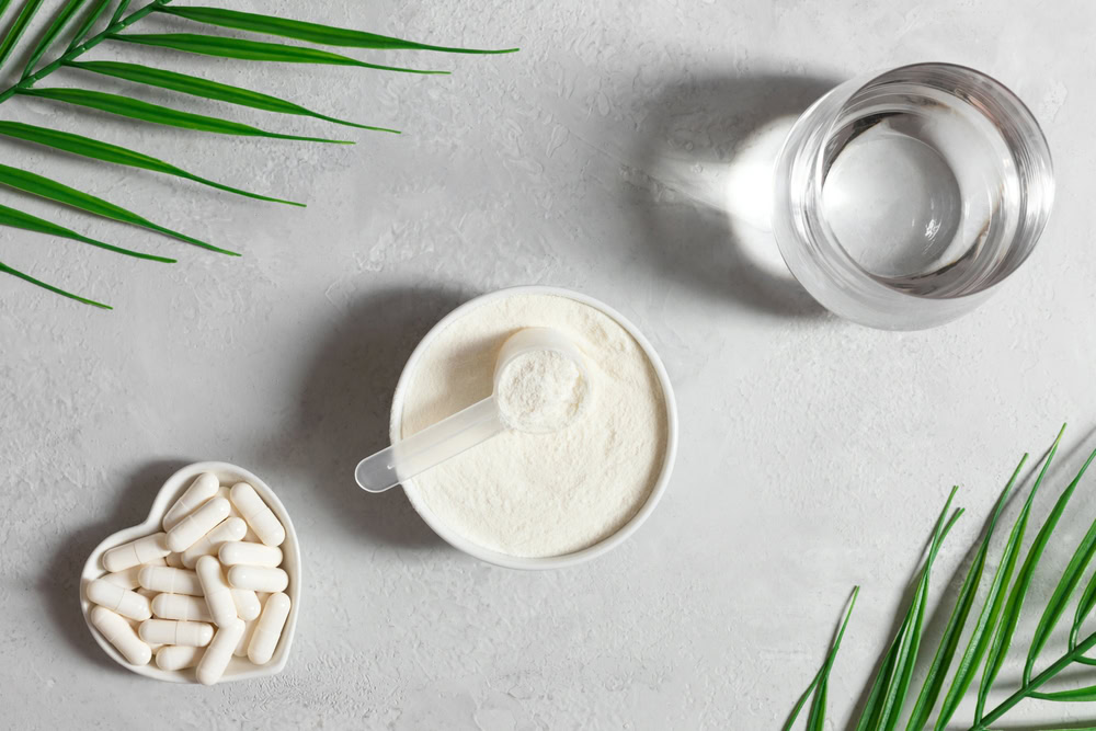 collagen powder in a bowl
