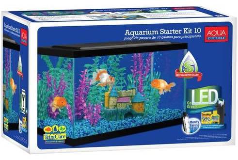 Aqua Culture 10-Gallon Aquarium Starter Kit with LED