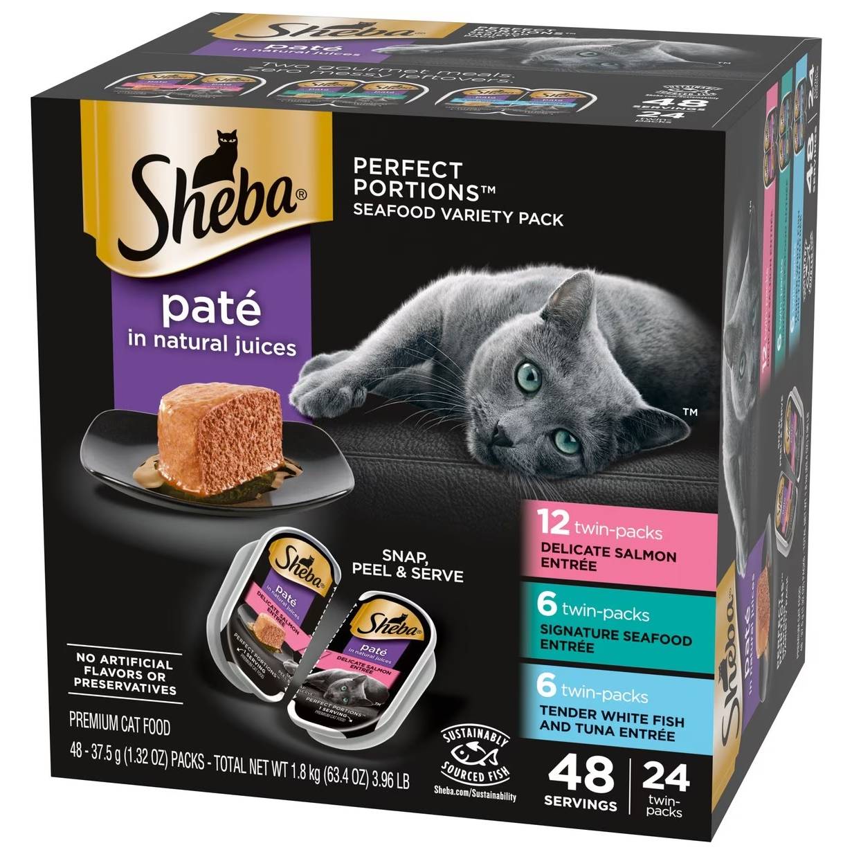 Sheba Perfect Portions Seafood Pate Grain-Free Cat Food