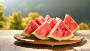Delicious Sliced Watermelon Outdoors