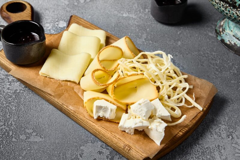 Elegant Cheese Board with Middle Eastern Cheeses