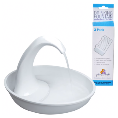 Pioneer Pet Swan Cat Drinking Fountain