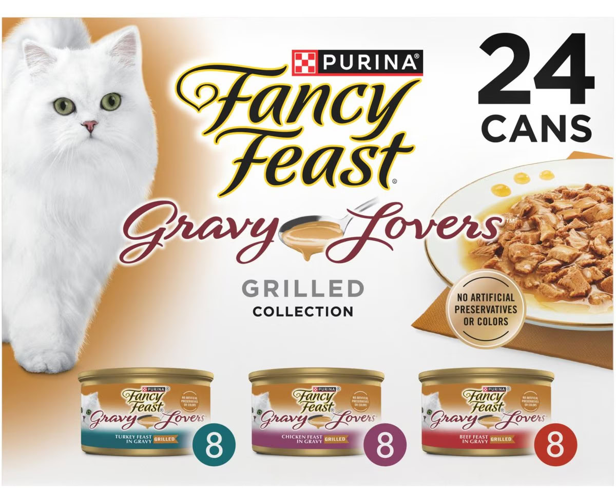Fancy Feast Gravy Lovers Poultry & Beef Feast VFancy Feast Gravy Lovers Poultry & Beef Feast Variety Pack Canned Cat Food variety Pack Canned Cat Food