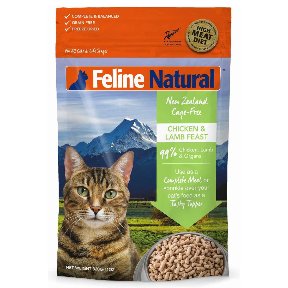 Feline Natural Chicken & Lamb Freeze-Dried Cat Food