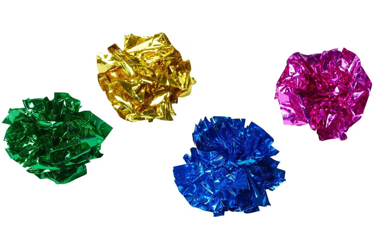 Frisco Colorful Crinkle Ball Cat Toy