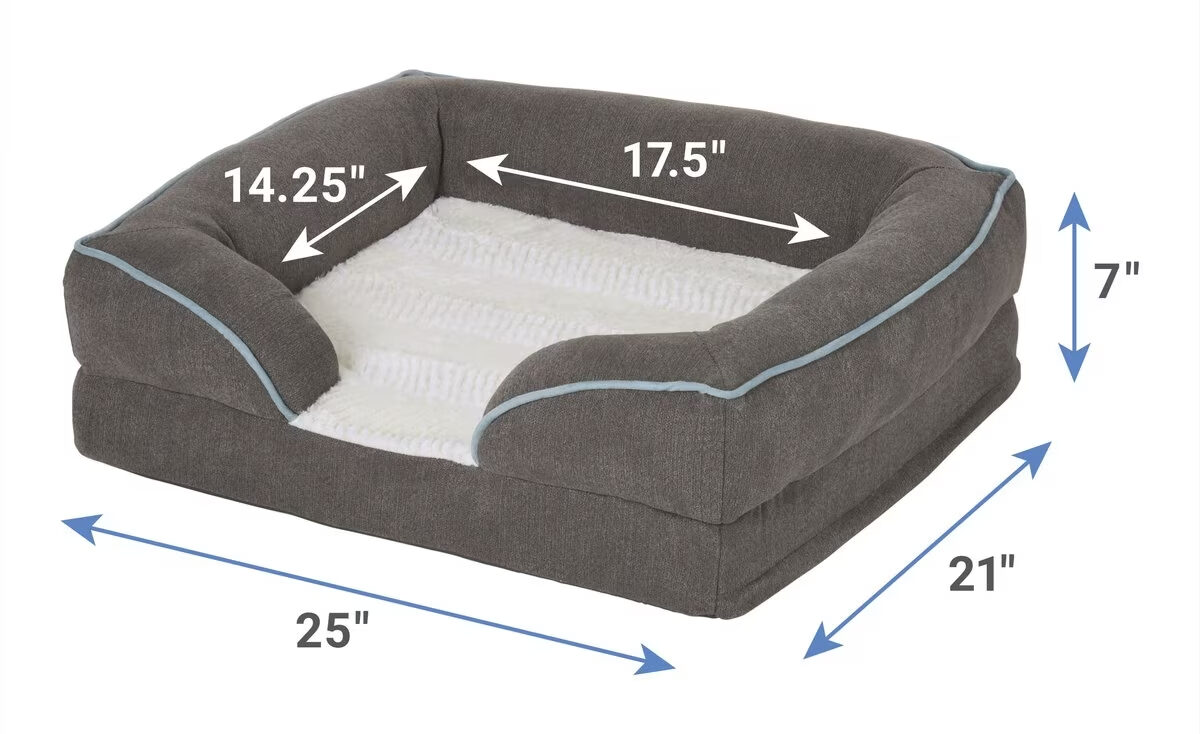 Frisco Plush Orthopedic Front Bolster Cat Bed