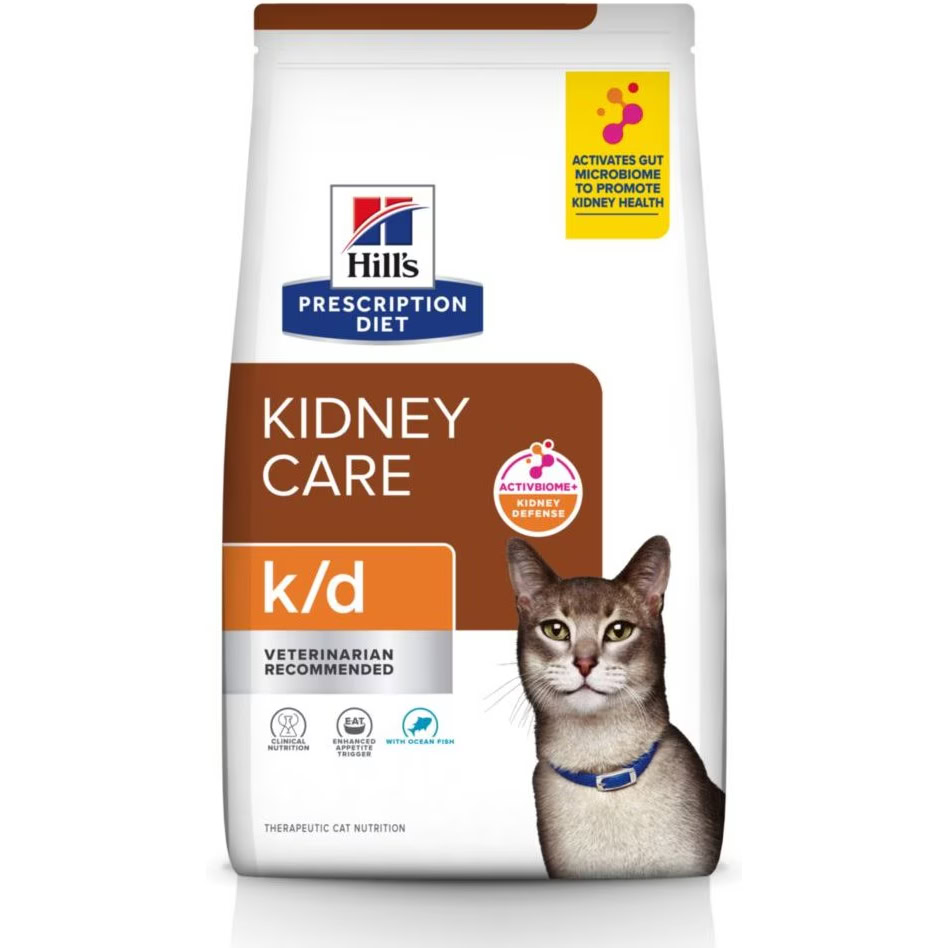 Hill's Prescription Diet k_d Kidney Care with Ocean Fish Dry Cat Food 