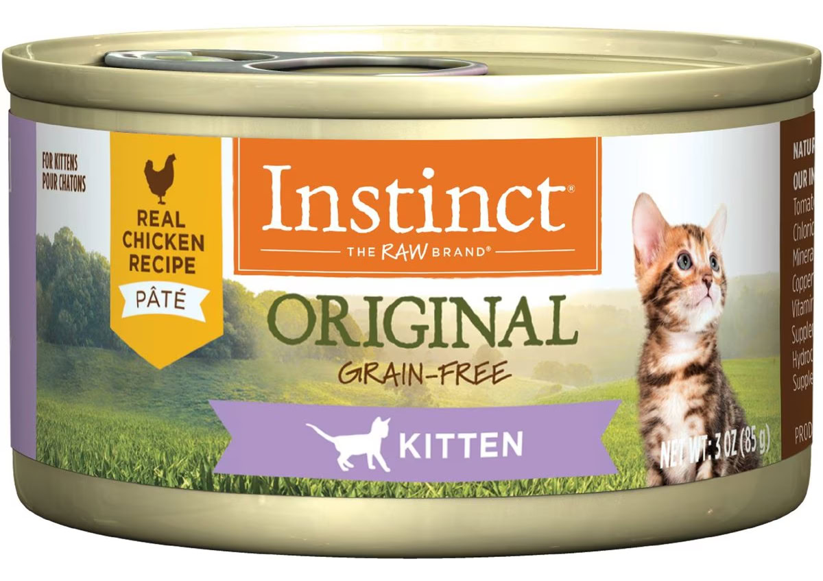 Instinct Original Real Chicken Recipe Grain-Free Pate Kitten Wet Cat Food 