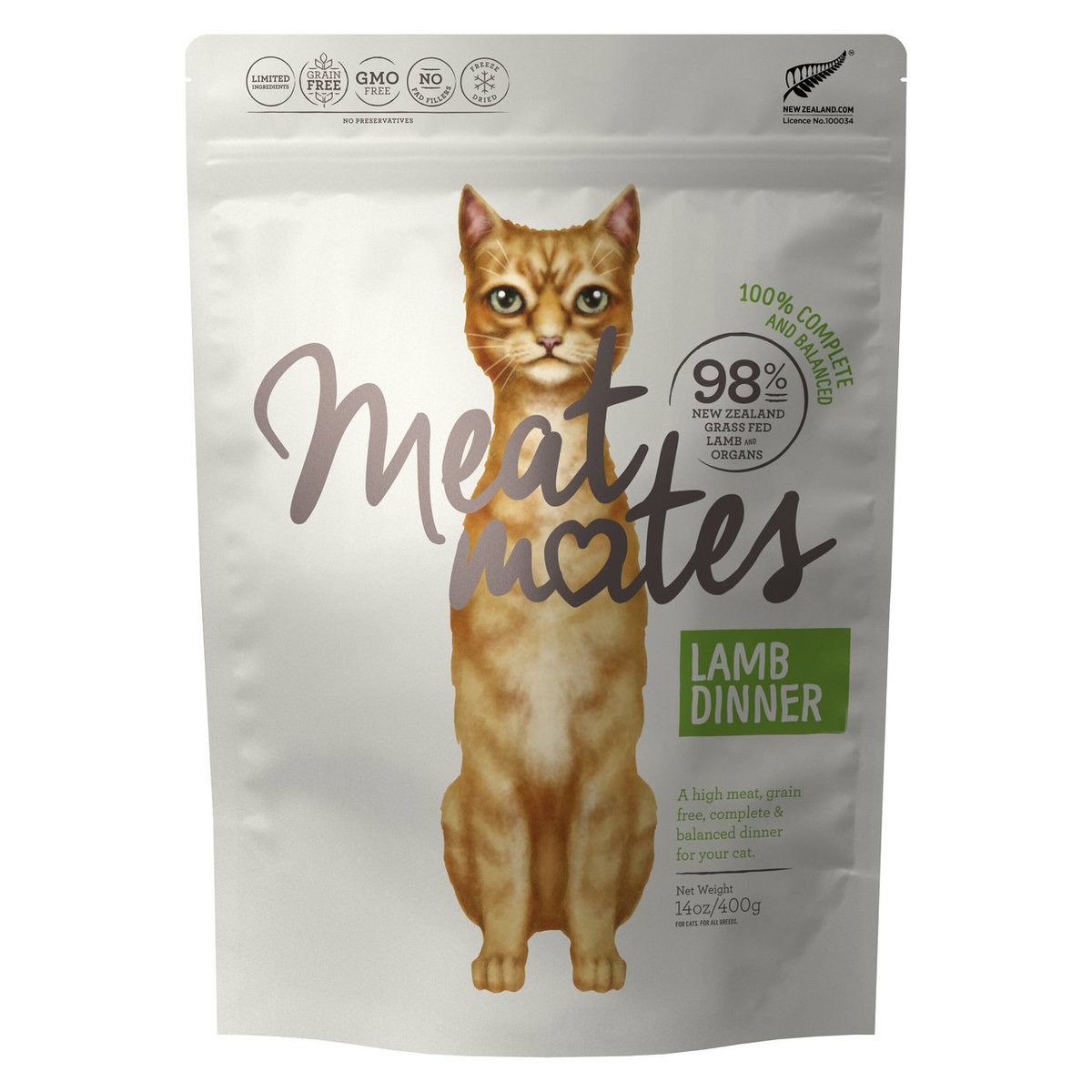 Meat Mates Lamb Freeze-Dried Cat Food