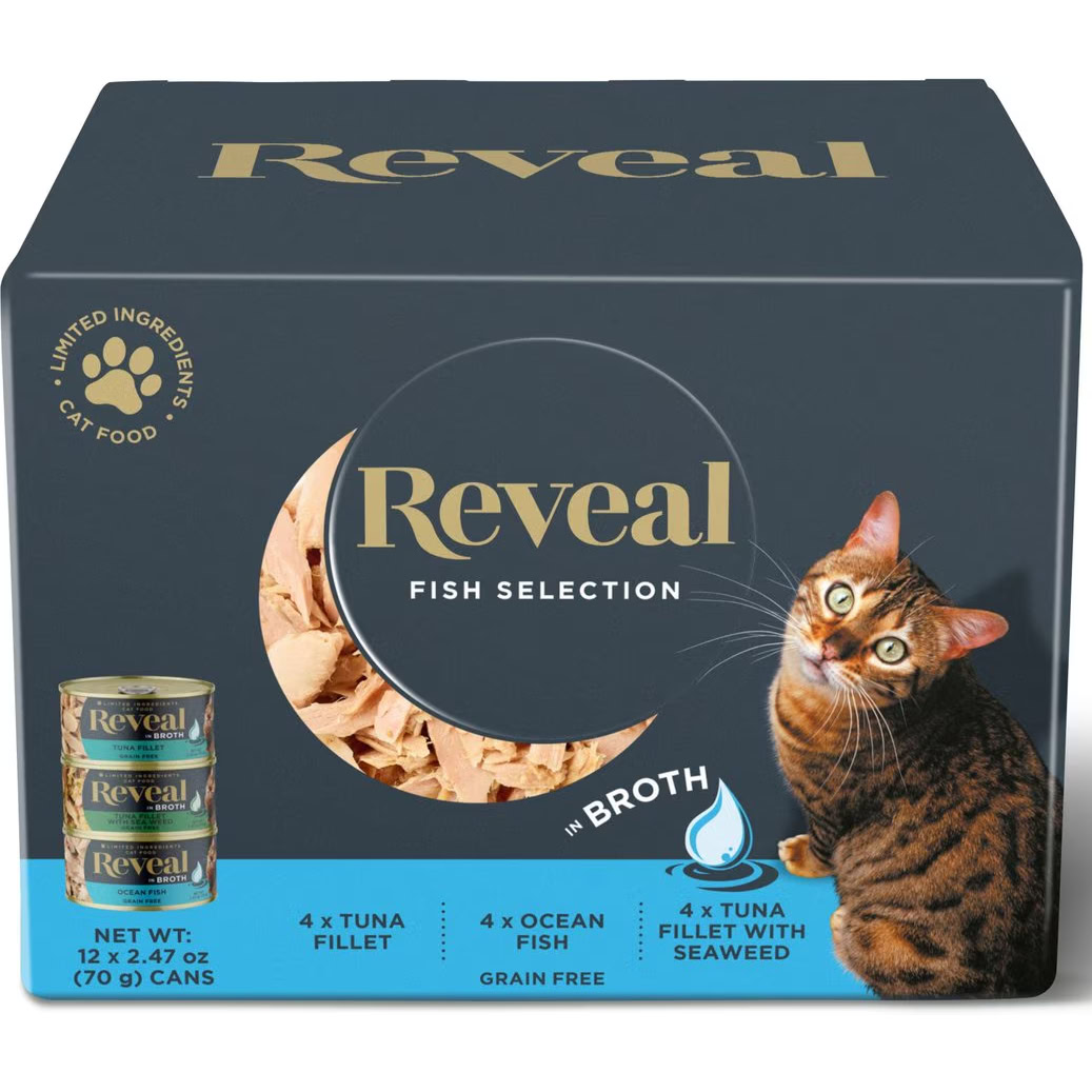 Reveal Natural Grain-Free Variety of Fish in Broth