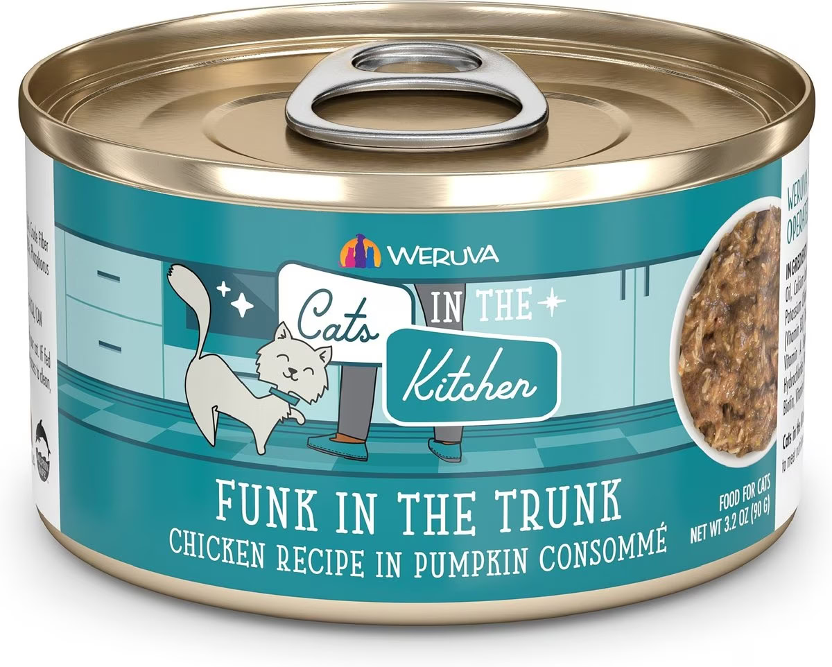 Weruva Cats in the Kitchen Funk In The Trunk Chicken in Pumpkin Consomme Grain-Free Canned Cat Food