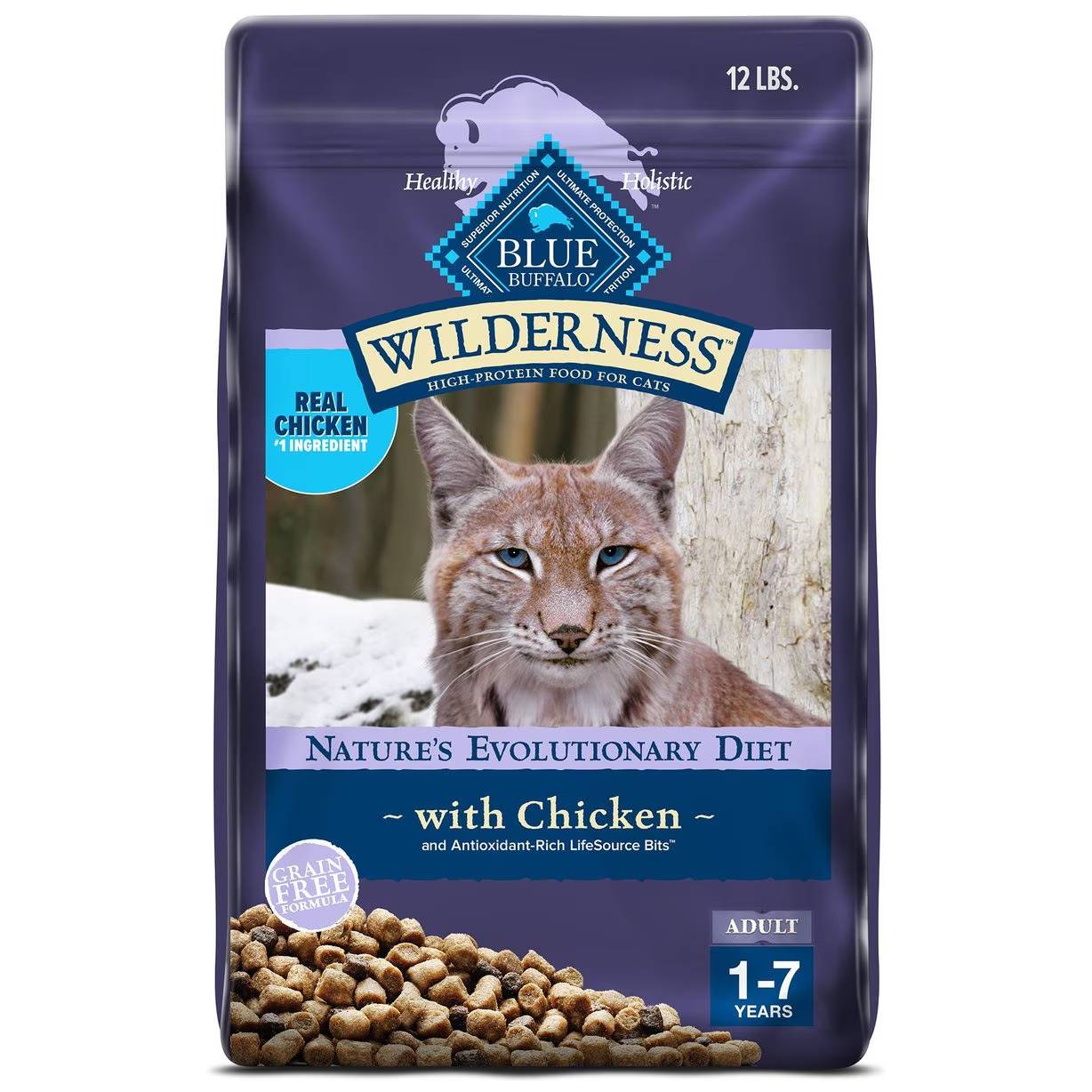 Blue Buffalo Wilderness Chicken Recipe Grain-Free Dry Cat Food