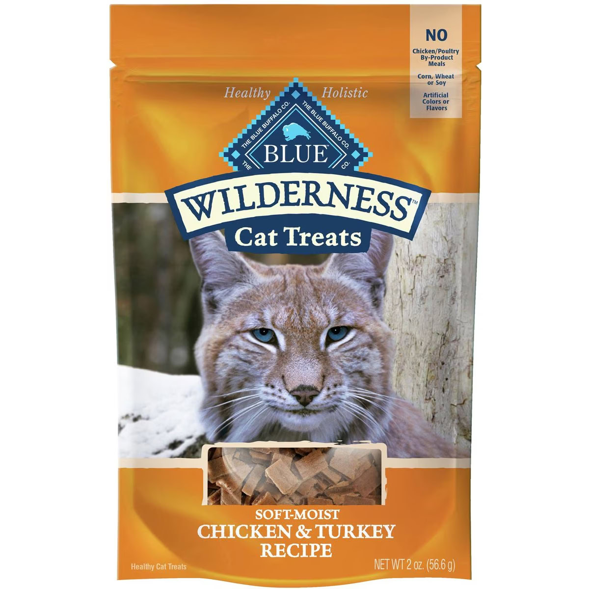 Blue Buffalo Wilderness Chicken & Turkey Recipe Grain-Free Soft Cat Treats 