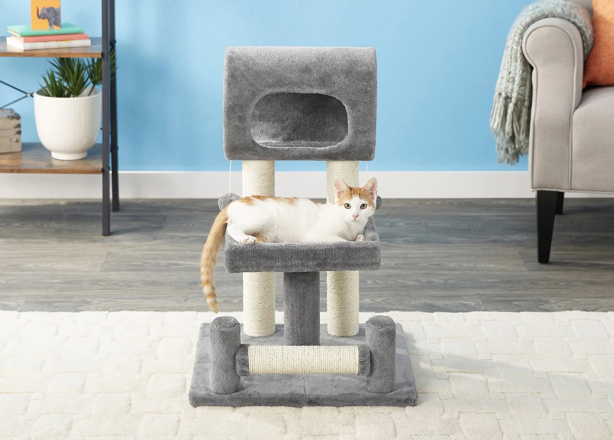 Frisco 28-in Faux Fur Cat Tree