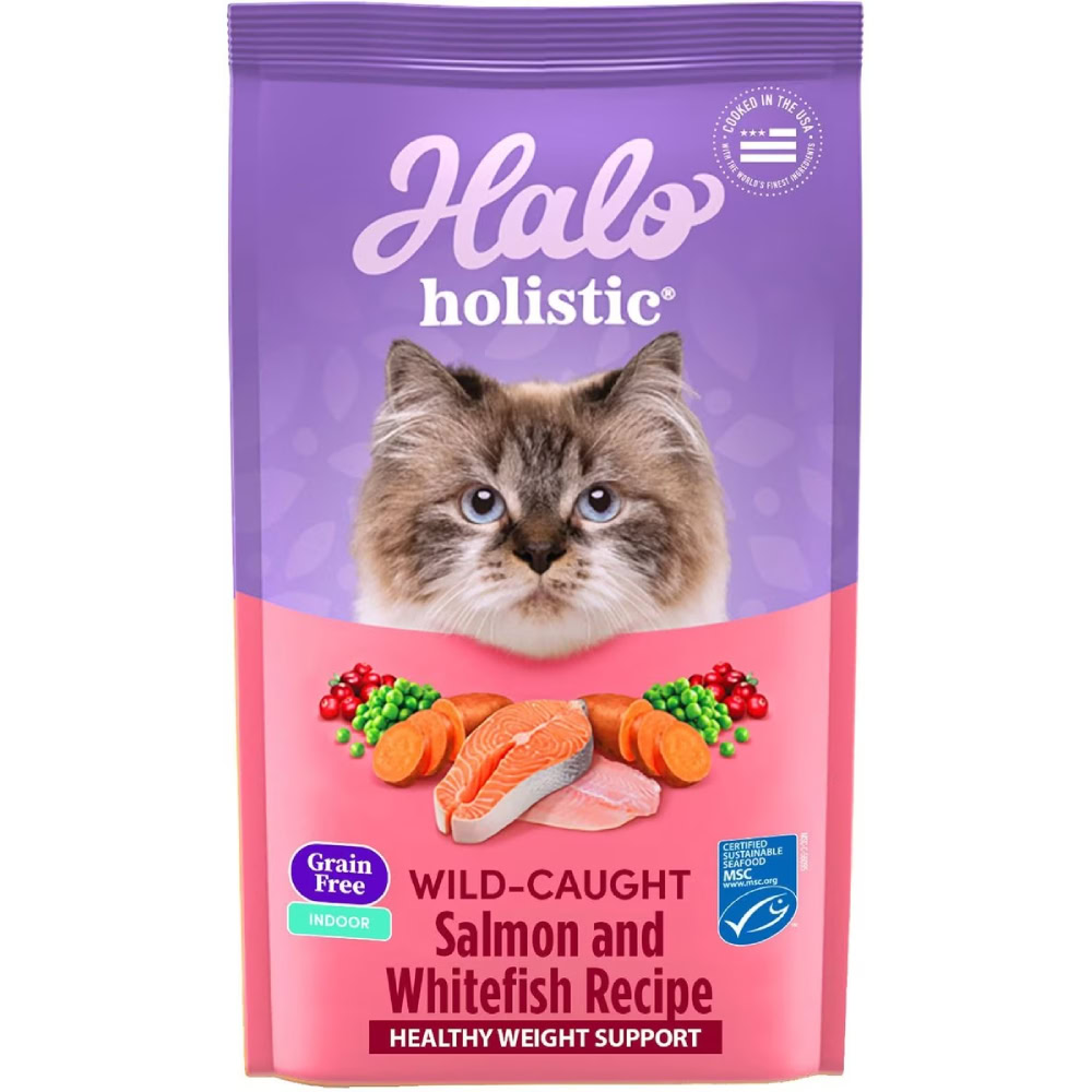Halo Holistic Wild Salmon & Whitefish Recipe Grain-Free Kitten Dry Cat Food