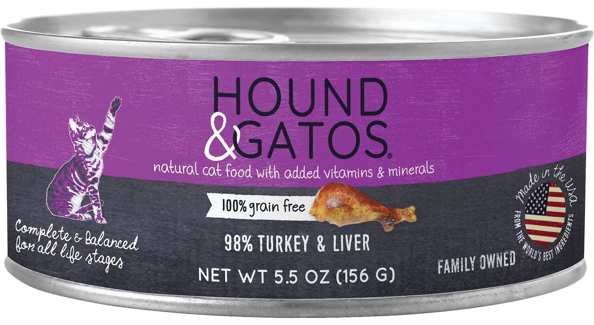 Hound & Gatos 98% Turkey & Liver Canned Cat Food
