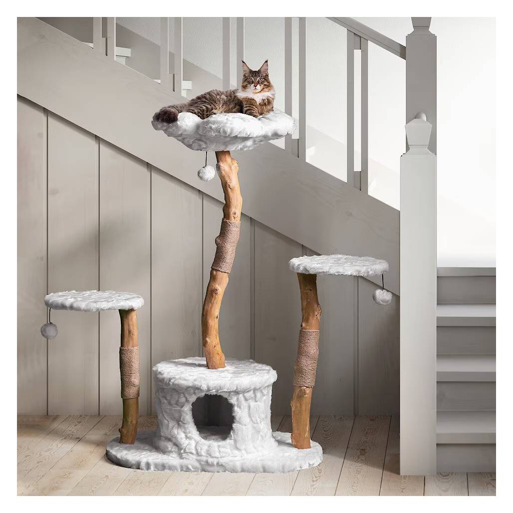 Mau Lifestyle Leone 50-in Modern Wooden Cat Tree