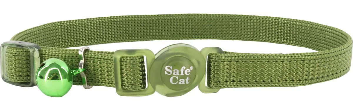 Safe Cat Snag-Proof Polyester Breakaway Cat Collar with Bell 