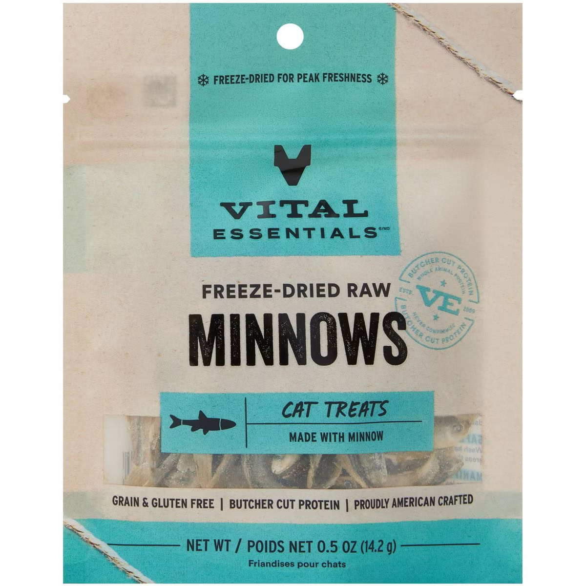 Vital Essentials Minnows Freeze-Dried Raw Cat Treats 