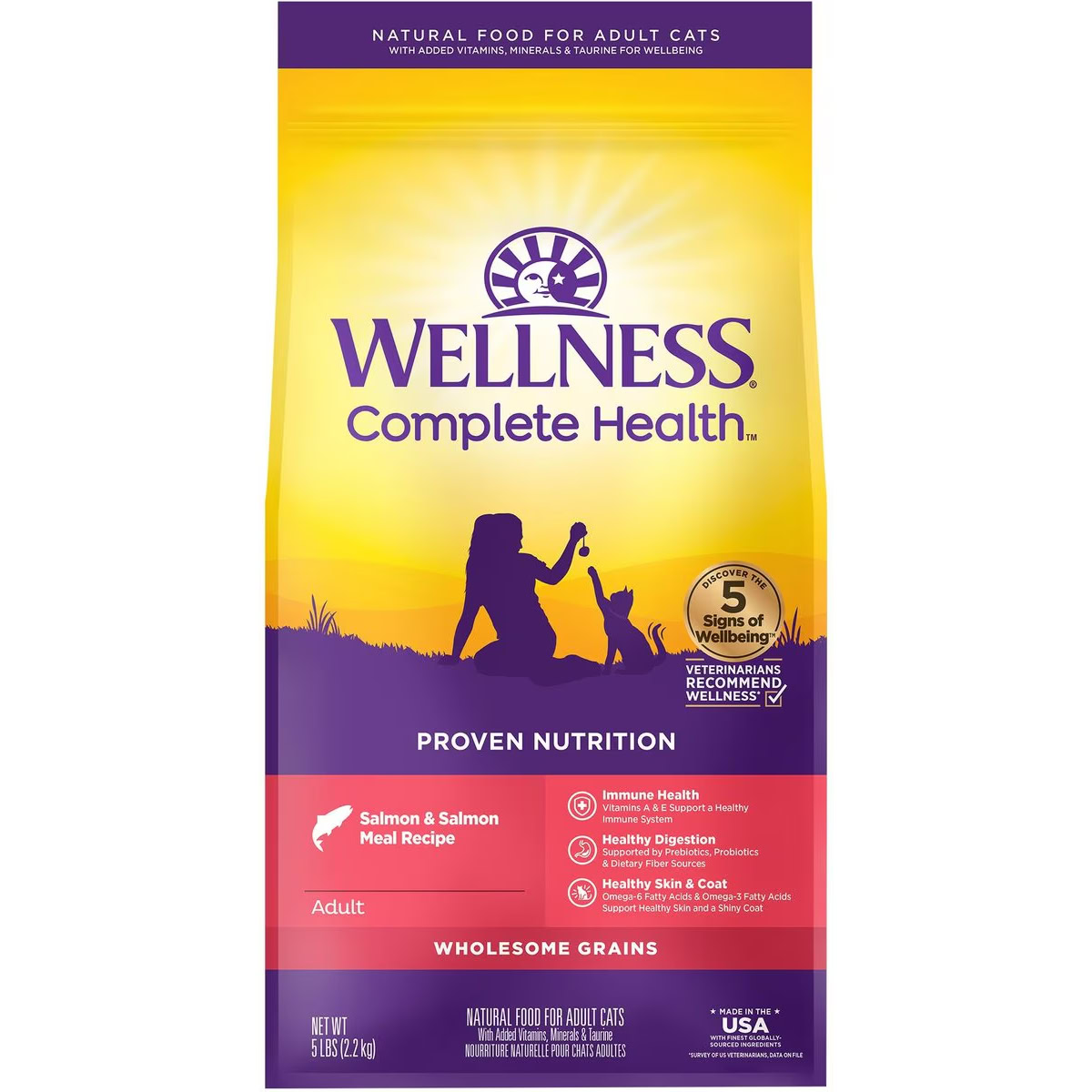Wellness Complete Health Salmon Adult Dry Cat Food 