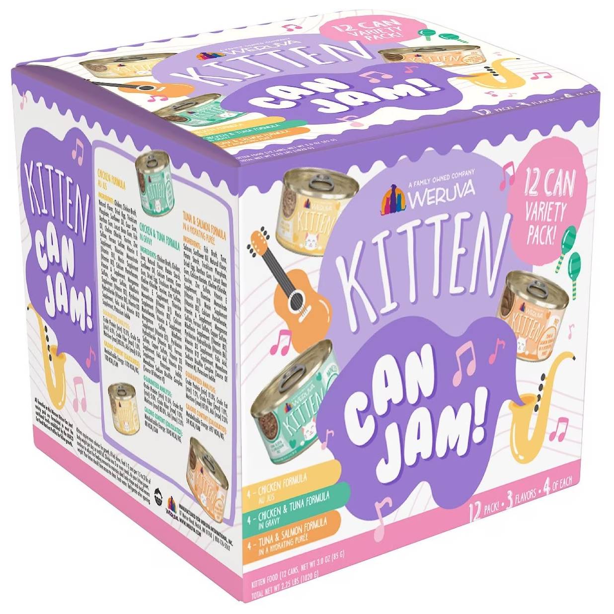 Weruva Kitten Can Jam! Chicken, Tuna & Salmon Canned Cat Food Variety Pack