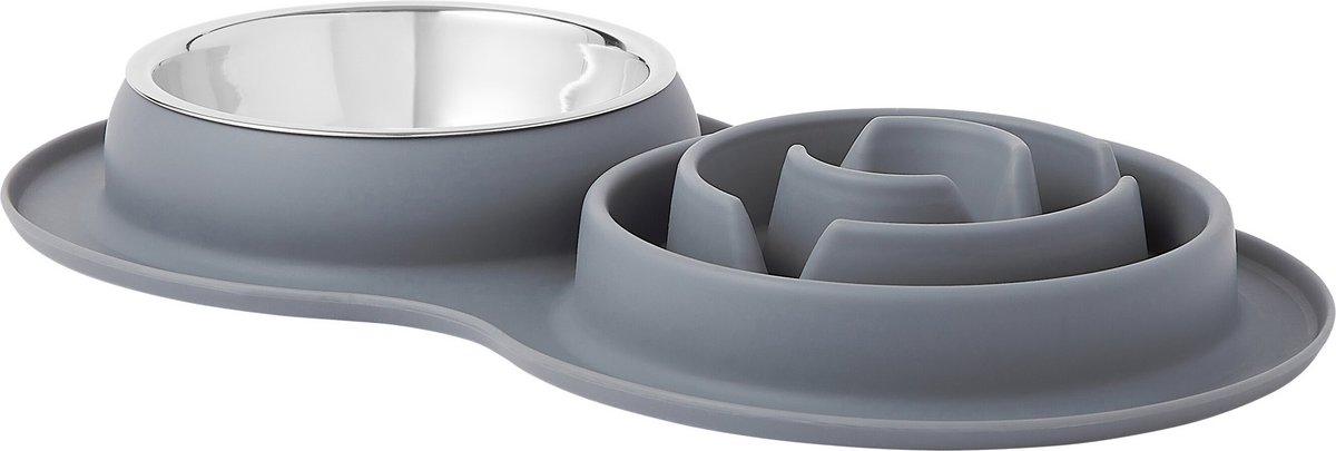 Frisco Silicone Slow Feeder Mat with Stainless Steel Bowl