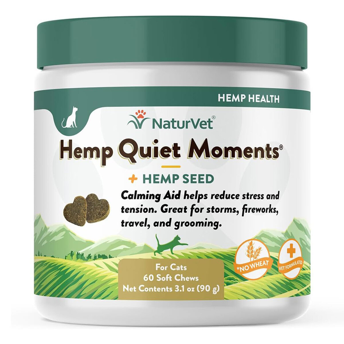 NaturVet Hemp Quiet Moments Plus Hemp Seed for Cats