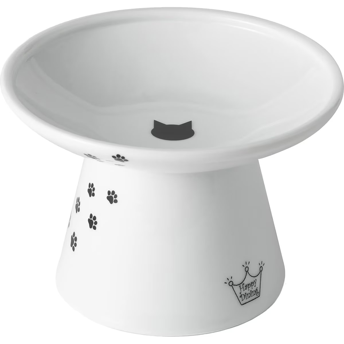 Necoichi Ceramic Elevated Cat Food Bowl