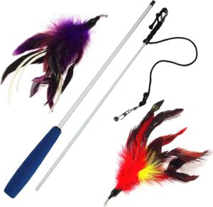 Pet Fit For Life 2 Feather Wand Cat Toy