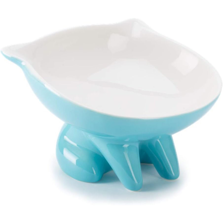 ViviPet Ceramic Q Elevated Cat Bowl