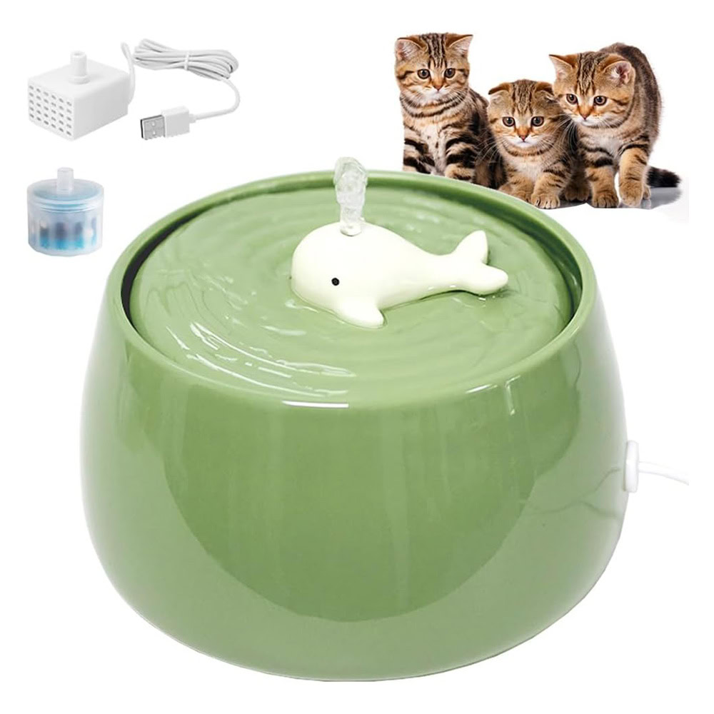 Whale Ceramic Cat Water Fountain