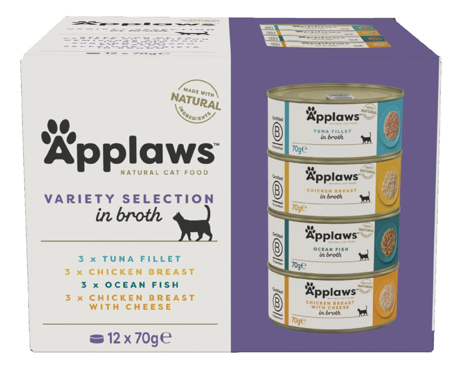 Applaws 100% Natural Mixed in Broth Wet Cat Food