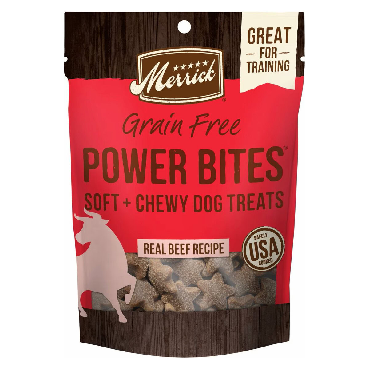 Merrick Power Bites Real Texas Beef Recipe Soft & Chewy Dog Treats