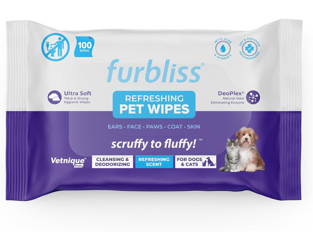 Vetnique Labs Furbliss Pet Wipes Cleansing & Deodorizing