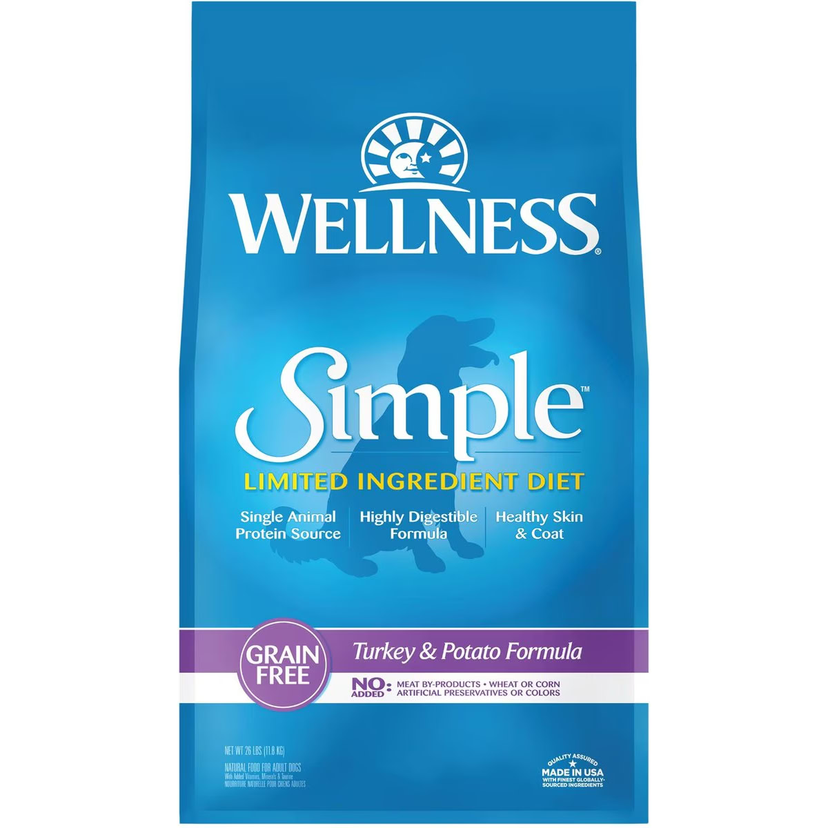 Wellness Simple Limited Ingredient Dry Dog Food Turkey and Potato Formula