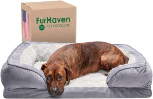 FurHaven Velvet Waves Perfect Comfort Dog Bed