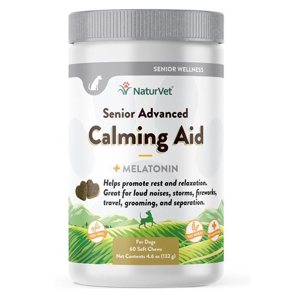 NaturVet Senior Advanced Calming Aid with Non-GMO Ingredients Dog Supplement