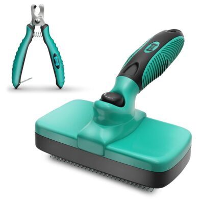 Ruff' N Ruffus Self-Cleaning Slicker Brush & Clippers
