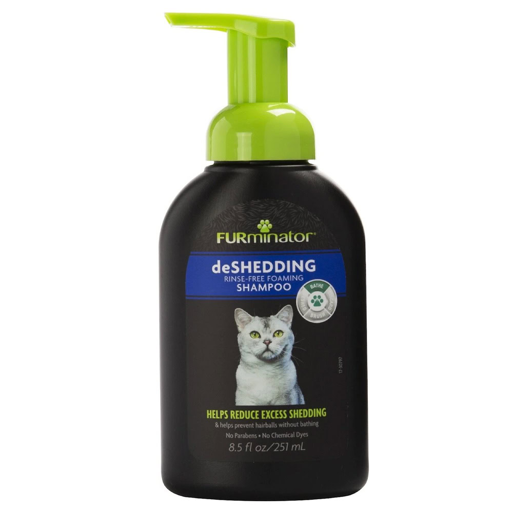 FURminator FUR deShedding Rinse Free Foaming Cat Shampoo
