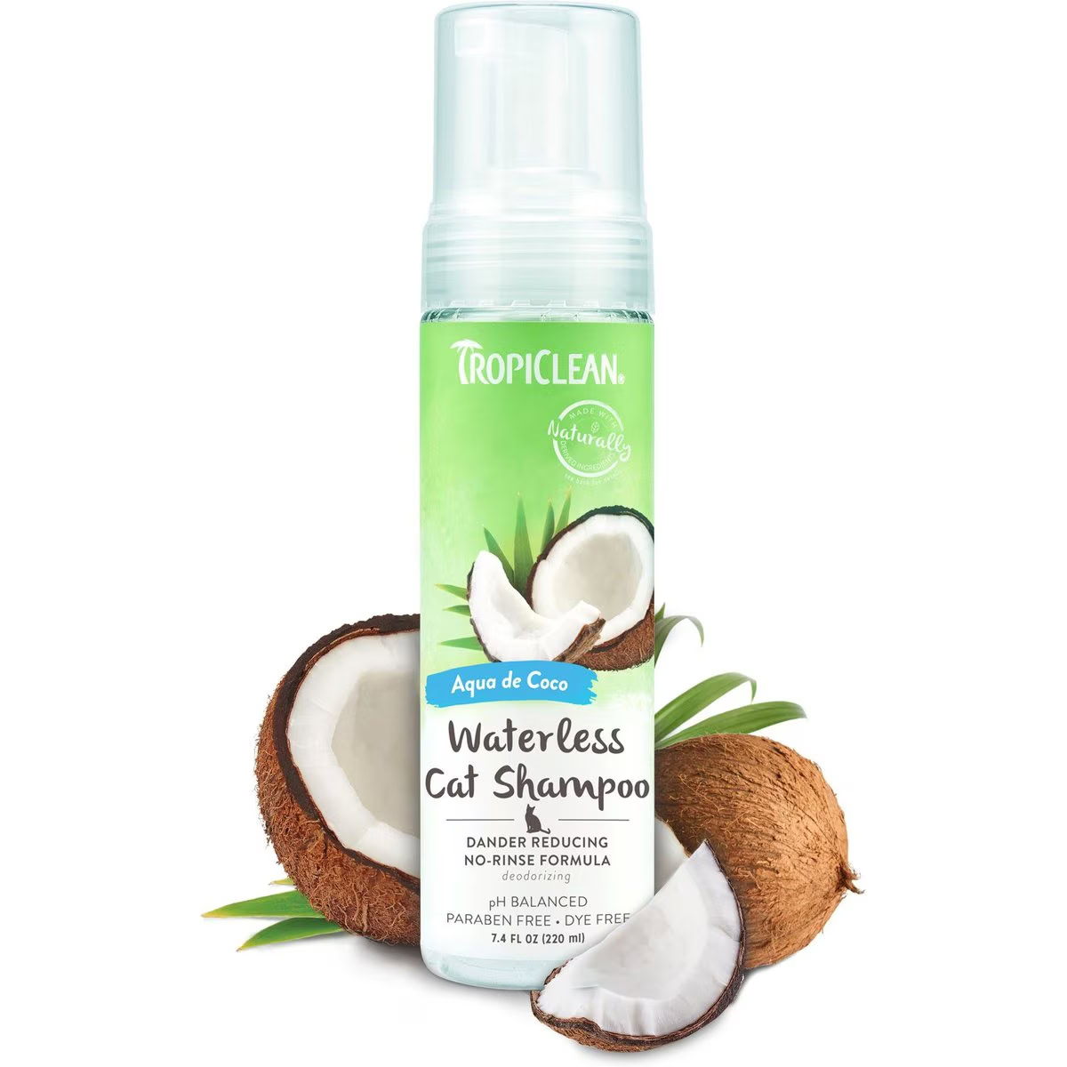 TropiClean Dry No Rinse Waterless Dander Reducing Cat Shampoo