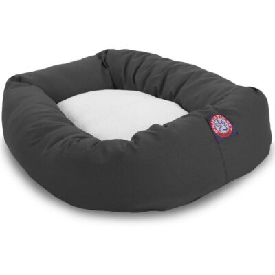 Majestic Pet Velvet Sherpa Bagel Bolster Dog Bed