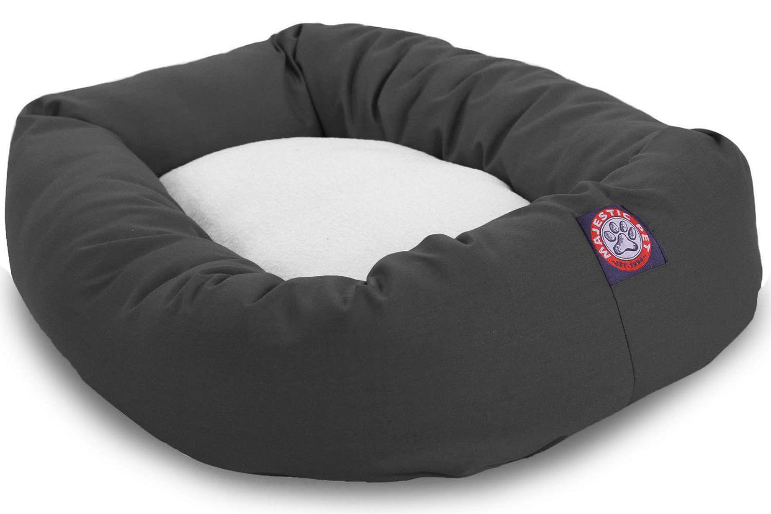 Majestic Pet 32 Inch Poly-Cotton Sherpa Calming Dog Bed